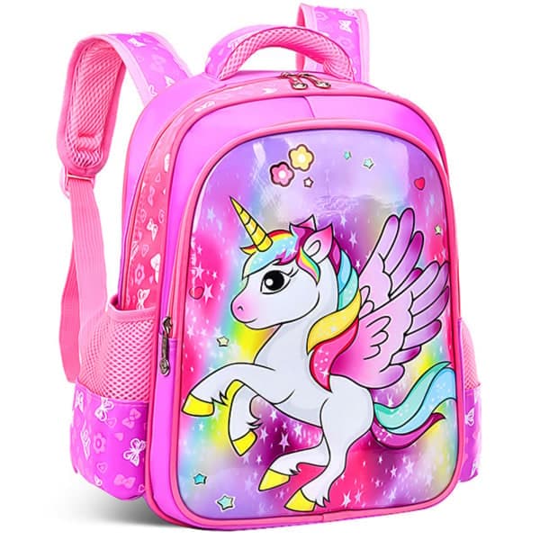 Unicorn Ryggsäck för Barn, Förskola Bokväska Ryggsäck - Högkvalitativ Lila