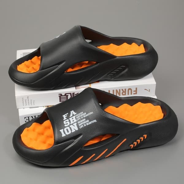 Sommarmassagetofflor för män Inomhus Utomhus Strandskor Mjuk sula Fritidstofflor Herr Flip Flops Herrsandaler