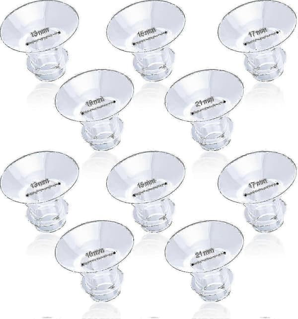10 st Flänsinsatser, 13/15/17/19/21mm Silikon Bröstpump Flänsinsats Bärbara Bröstpump Tillbehör Kompatibla Med Medela/ SZRH A-V_Kvalitetsg