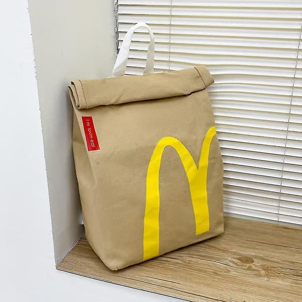 Realist Mcdonalds Ryggsäck/Messenger Sidoväska - Snabbmat Present Student Fritid DB