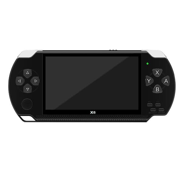 X6 4,3 tums handhållen spelkonsol spelare 10000 spel 32bit 8gb stöd för Psp-spel/video/e-bok(svart)
