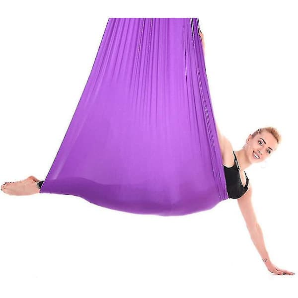 2025 Ny Aerial Yoga Swing Set & Hängmatta Set För Flexibilitet & Smärtlindring [DB] lila 150*280CM