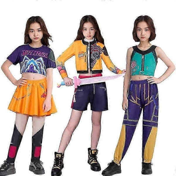 Kpop Demon Hunters Cosplay Kostym - Rumi Mira Zoey Maskerad Kläder, Anime Rollspelsdräkt för Kvinnor _B Zoey 120