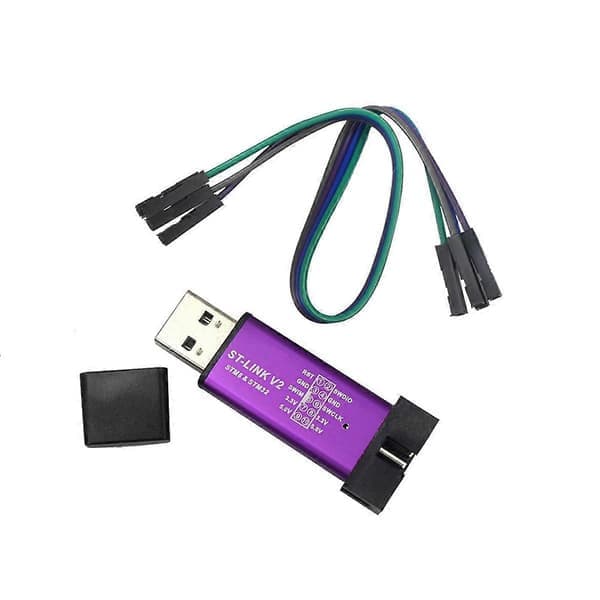 ST-Link V2 Mini STM8 STM32 Simulator Nedladdningsprogrammerare Programmering med Skydd DuPont Kabel ST Link