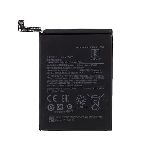 3.85V 4920mAh Batteriutbytesenhet (Kod: BN53) för Xiaomi Redmi Note 9 Pro