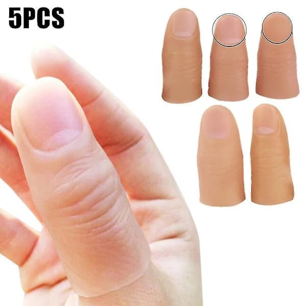 |NN|5 st Finger Magic Trick Falsk Mjuk Tummspets Närbild Scenshow Prop Skämtleksak