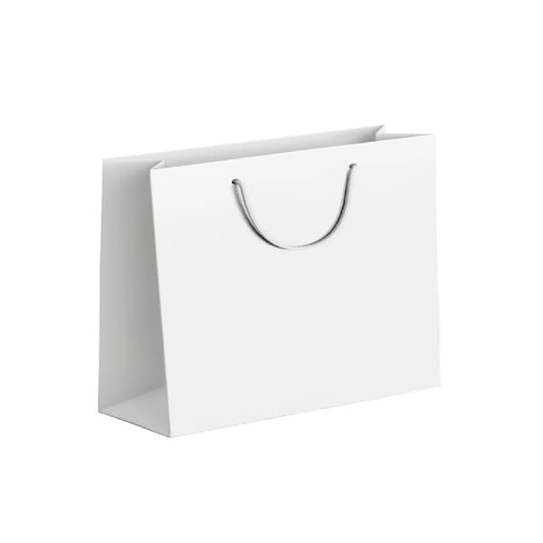 25X Kraftpapperspåsar Presentpåse Shoppingväska Bär Vit Rosa Svart Påse Med Handtag Vit-10-12-6