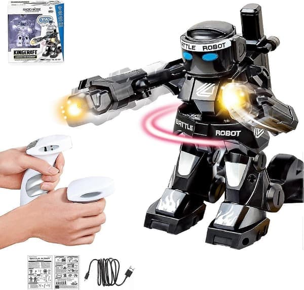 RC Battle Boxing Robot - RC Battle Boxing Robot med ljudeffekt, Smarta RC Boxing Robots 2.4G Humanoid, Interaktiv RC Robot för förälder och barn, 1