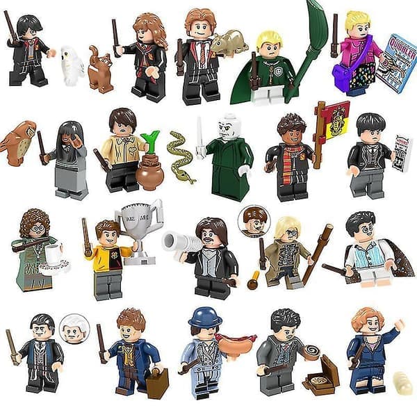 20pcs Moive Potter Series Assembled Set Build Blocks Toys For Kids Adult Christmas Gift