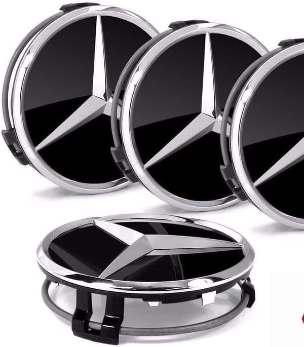 4x Original Benz Navkapsel Huv/Hjulskydd Hjulnavskydd