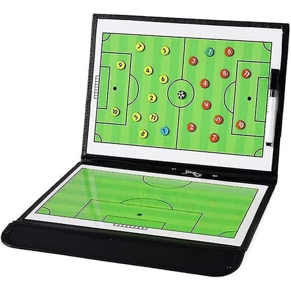 Hett erbjudande till lågt pris! Fotboll magnetisk taktikbräda - fotbollstränarmapp med dragkedja - Glad