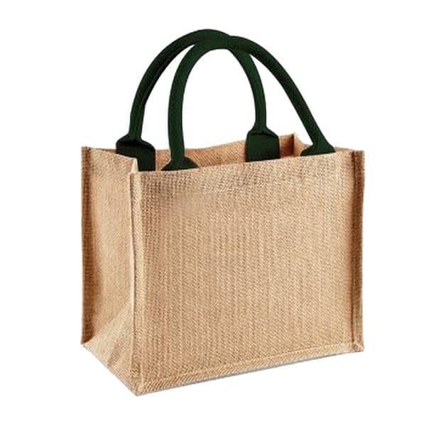 Westford Mill Jute Mini Presentpåse (6 liter) One Size Naturlig/Skog
