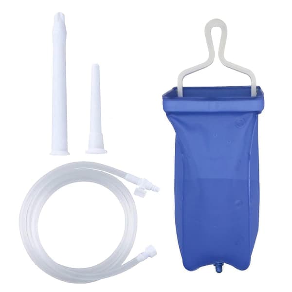 Lavemangspåse Kit Hem Kaffe Lavemang Irrigator Set Rese Lavemang Set för Män och Kvinnor Kolonrengöring 2 Liter