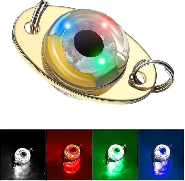10 Stycken LED Fiske Drag Fiske Skedar Upplyst Bete Blinkare (Färgat Ljus)