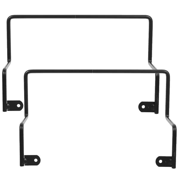 2-pack Hem Sängklämma Anti-Slip Baffle Sängram Madrass Slide Stopper (21X18cm, Svart)