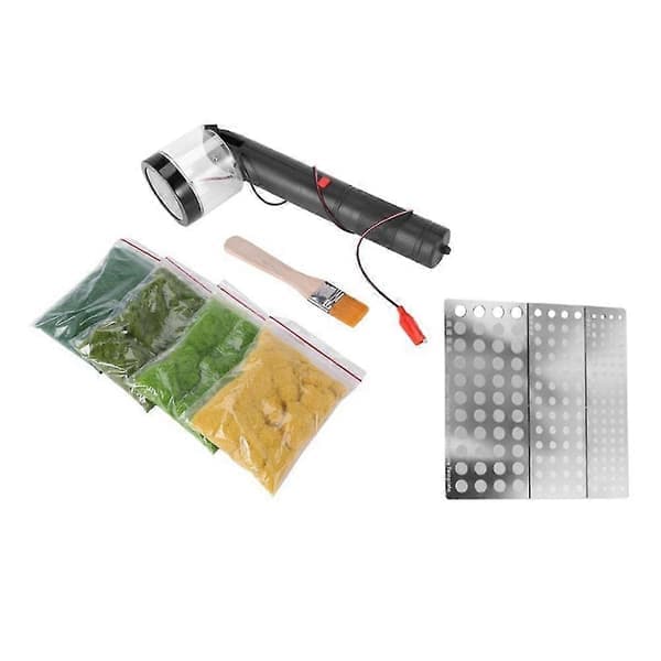 Miniatyrscenmodell Materia Flockning Statisk Gräsapplikator Modellering Hobbyhantverk Med Gräsplan