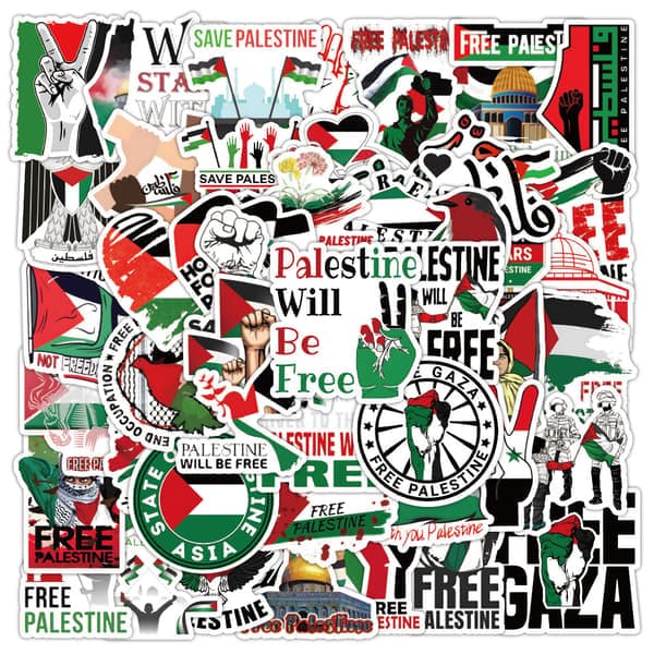 100 st Palestina klistermärken gratis land klistermärke present för motorcykel