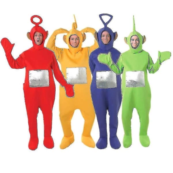 4 Färgers Teletubbies Roll Vuxen Rolig Kostym W-Perfet