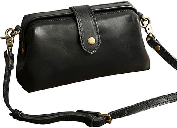 Handgjord doktorsväska i premiumläder, vegetabiliskt garvade retro handgjorda vintage telefonfodral - Perfekt