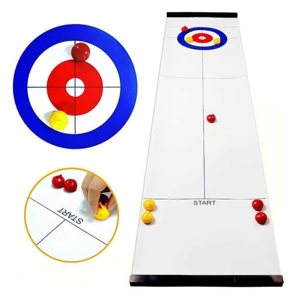 Curling-spel, bärbart brädspel för lag, bordsspel, träning för familjen.