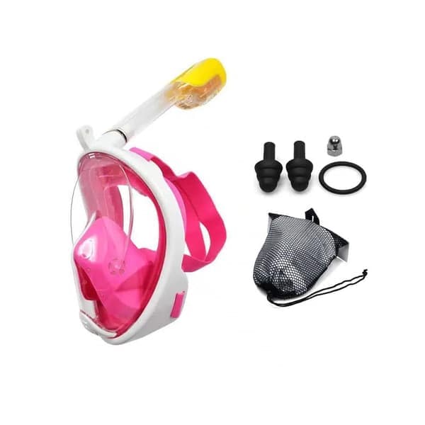 Snorkelmask för barn och vuxna med snorkel och 180 graders utsikt