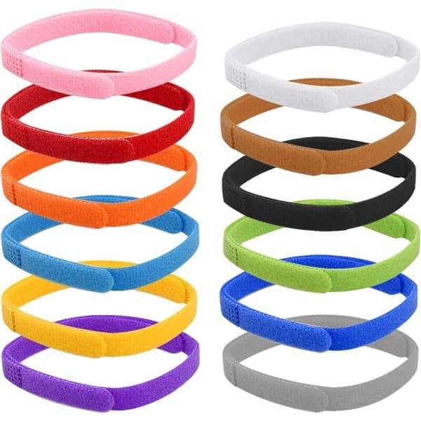 12 stycken hundhalsband, valphalsband med ID, justerbart valphalsband, självhäftande valpband, justerbart valphalsband med ID, för nyfödda
