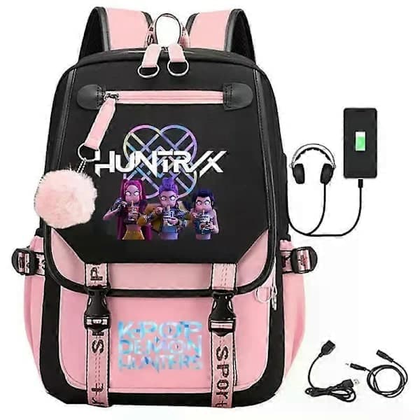 K-Pop Demon Hunters Anime Skolryggsäck Söt Tecknad Väska för Studenter[YJD] B