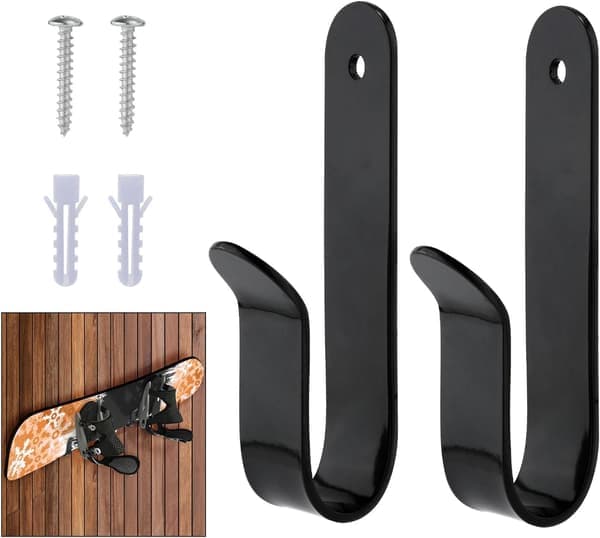 2 st Snowboard Väggfäste, Väggmonteringsklämmor Utrymmesbesparande Design St