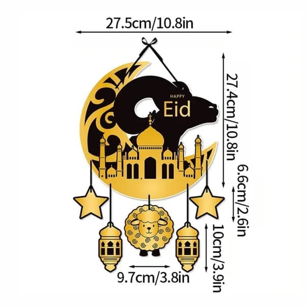 Eid Mubarak Hängande Dekoration Fest Hängande Flagg B B