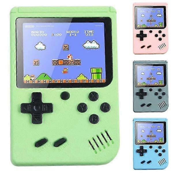 Inbyggd 500 klassiska spel Retro TV-spelskonsol Barnpresent blå!