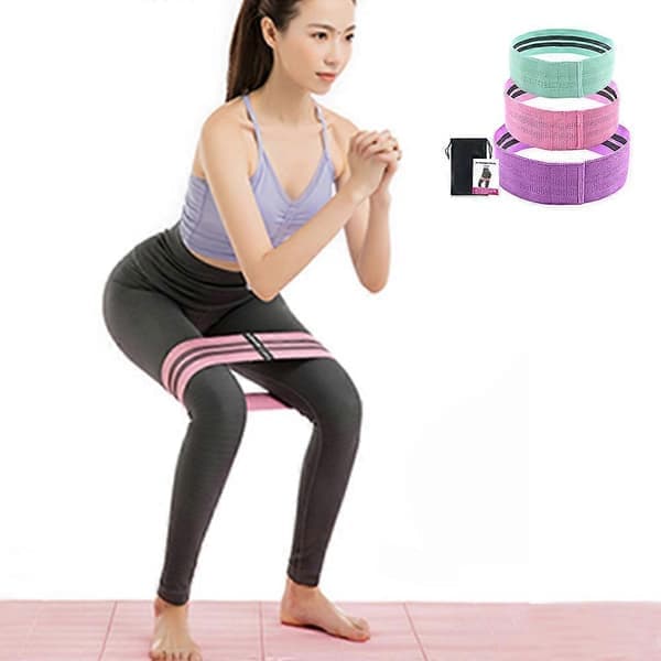 3 st/set Yoga Stretch Resistance Loop Bands Halkskydd Lyftande Slimmande Formande Armar Axlar Ben Höfter Kropp Muskelträning Träning Gym Ring