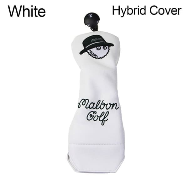 Mordely Golf Club Head Cover Golf Wood Cover WHITE HYBRID COVER HYBRID