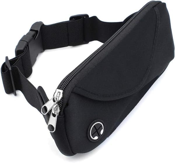 Midjeväska Fanny Pack Justerbar Rem Vandringsväska, Vattentät Midjeväska Män Kvinnor Bältesväskor Löparväska med Hörlursuttag för