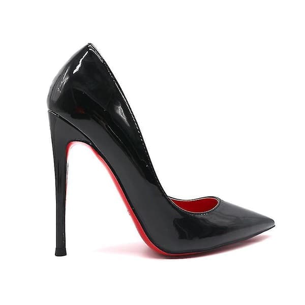 Damröda pumps med spetsig tå och tunn hög klack, 8 cm 10 cm, grunda, sexiga bröllopsskor, 10 cm