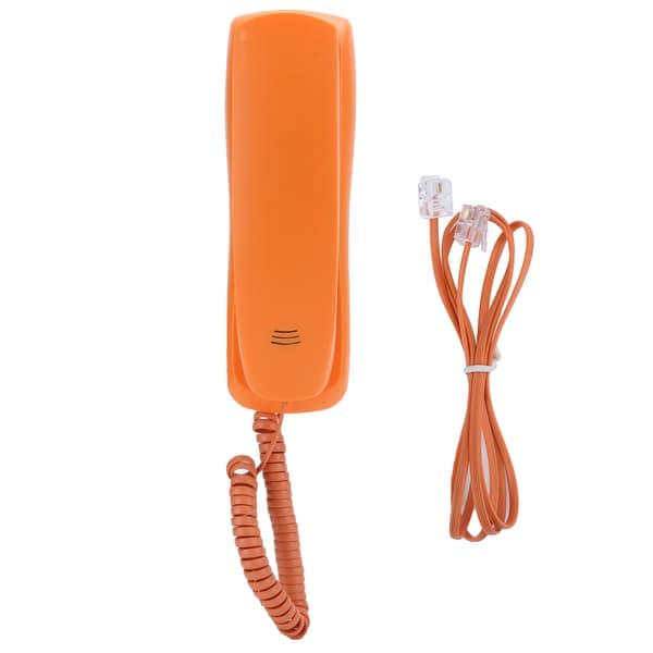 kxT628 Hemmakontor Bärbar Slim Telefon Enstaka Linje Sladdad Skrivbordstelefon Orange