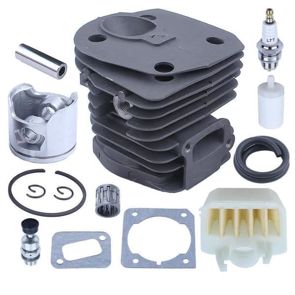 Cylinderkolv (44mm) + Luftfilter + Kolvsats kompatibel med Husqvarna 350 351 353 346 XP Motorsåg