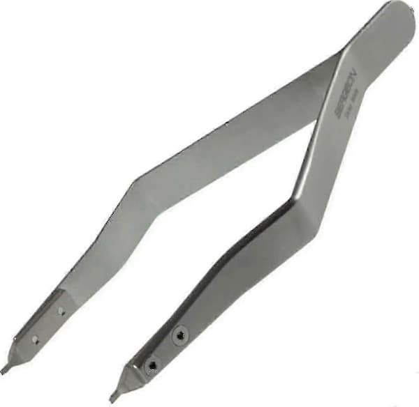 Bergeon 7825 Metallarmbandsspänne Tång Fjäderstift Korn Tång Rostfritt Stål Ergonomiskt Urmakarverktyg, Silver