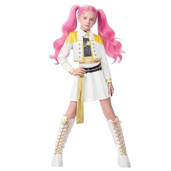Hett erbjudande till lågt pris! 2025 Demon Hunter K-Pop Kostym | Halloween Outfit Kvinnor Barn Cosplay Nr 5 3-delars set-Glad Nr 5 3-piece set-FM-