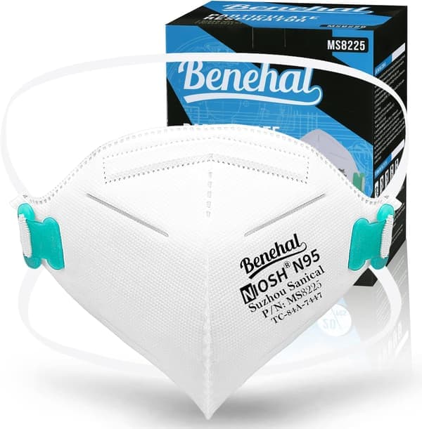 NIOSH-godkända N95-partikelfilter, förpackning med 20 N95-masker,