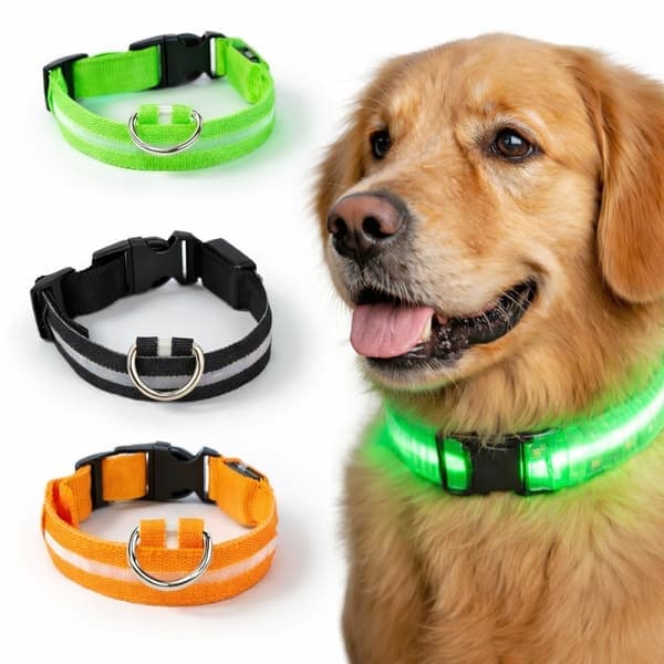 LED Hundhalsband Uppladdningsbar / Reflex & Halsband för Hund