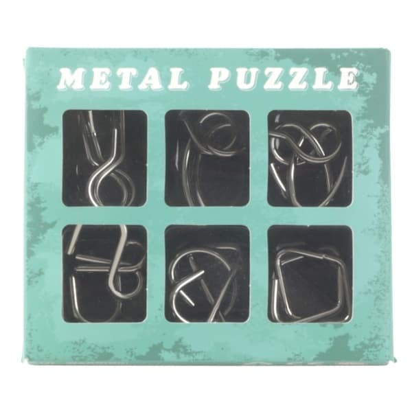 6-Pack - Metallpussel Set - Pussel - Tankespel / Hjärngympa