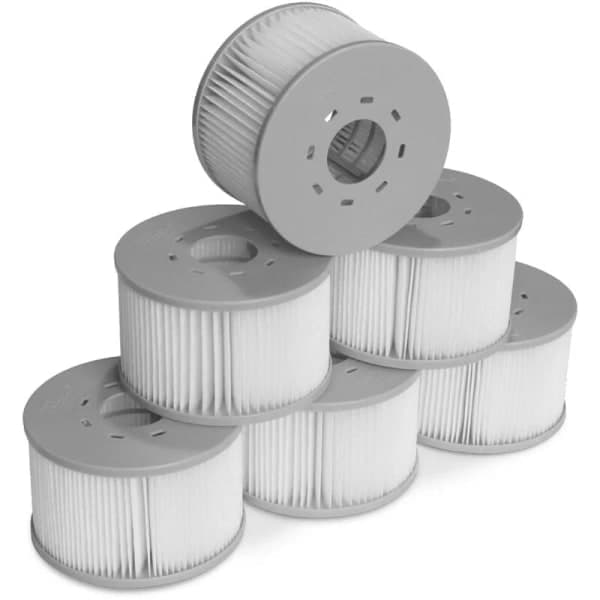Set med 6 filter för uppblåsbara MSPA-bubbelpooler, Ø106cm - 6 ersättningsfilterpatroner för uppblåsbara MSPA-bubbelpooler