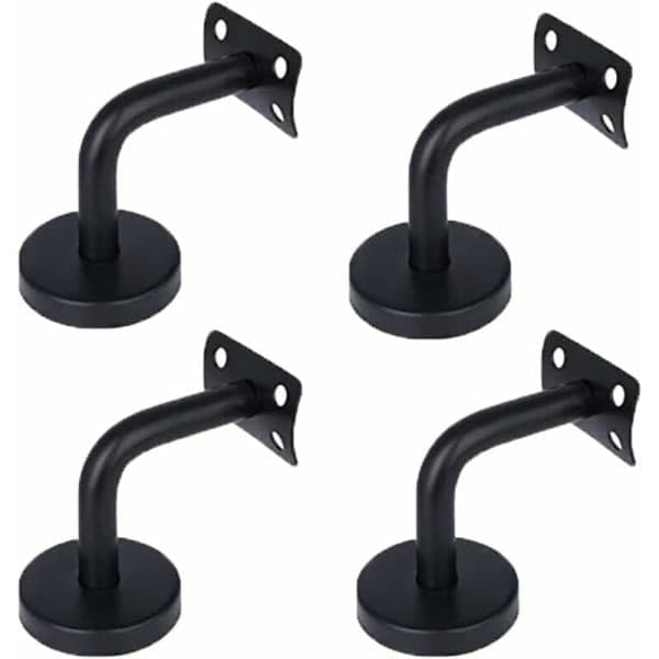Ledstångsfästen, 4 st. Rostfritt stål Ledstångsfäste för Loft Invändig vägg Ledstång Hallfäste Trappräcke (60mm x 60mm)