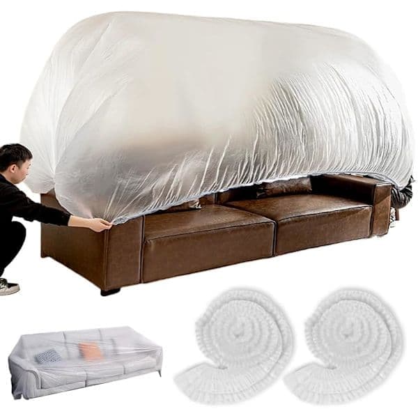 5/10/20-pack engångsmöbelskydd med resår – extra stor soffa, fåtölj, klar flyttpåse för säng, matbord, TV-bänk - 240x310cm