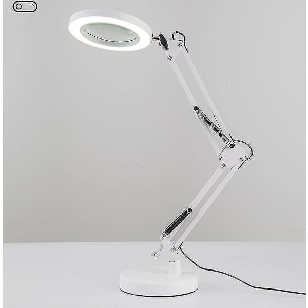 30x Förstoringsglas med Ljus och 3 Färglägen 10 Justerbara Ljusstyrkor Förstoringsglas Bordslampa[pl]-FQ-