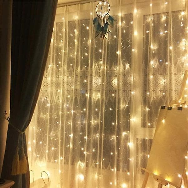 LED Ljusslinga Gardin 3x3m - Varmvit-FQ-