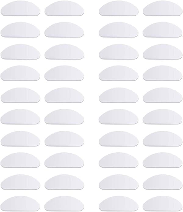 20 par glasögon näskuddar glasögonkuddar Anti-slip silikon mjuka näskuddar Självhäftande näskuddar (transparent, 1,5 mm)