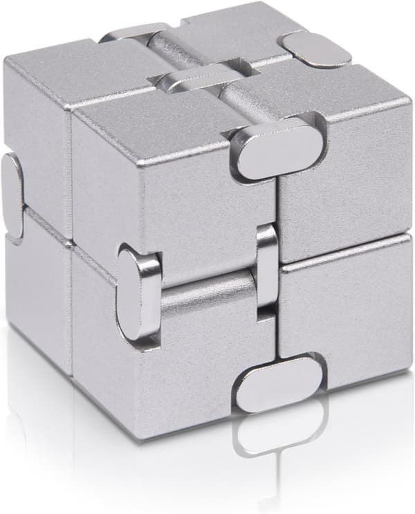 Fidget Cube ny version Fidget Finger Toys - Infinity Cube i metall för stress- och ångestlindring/ADHD, ultrahållbara sensoriska gåvor