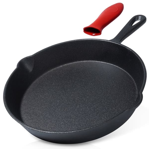 Gjutjärnspanna 25 cm med Silikonskydd för Handtaget