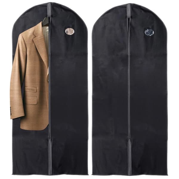 Klädöverdragset, 60x135 cm, svart polyester, 2-pack